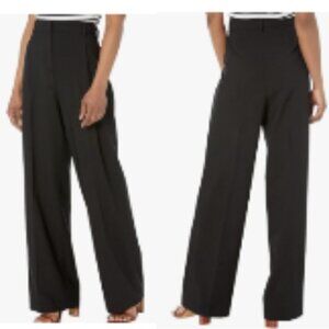 Calvin Klein Black wide-leg Trouser Pants, loose fit elegant XL🆕 📦⌚🏃🏻💨⚡🚚